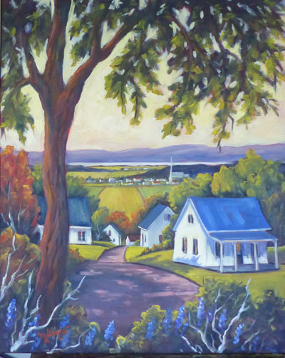 Apaisée près de toi... 
huile. 24x30 po