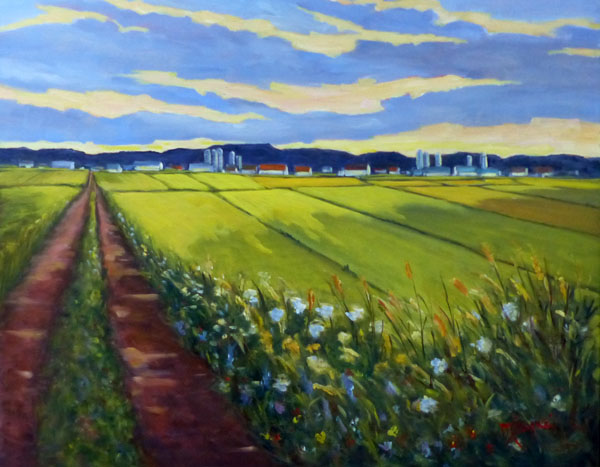 Fleurs sauvages et foins follets
huile 24x30po