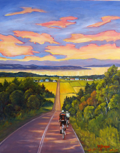 Tous les deux à l'aventure..
 huile, 24x30 po