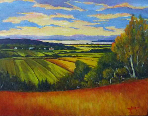 les terres du haut pays  huile. 24x30 po. 
