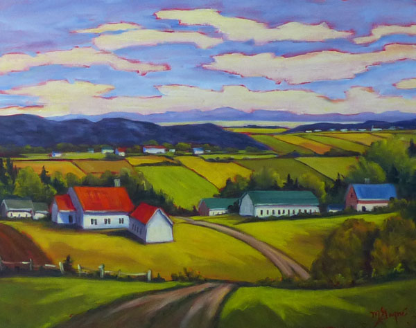 Le bonheur de vivre en ce pays 
huile 24x30 